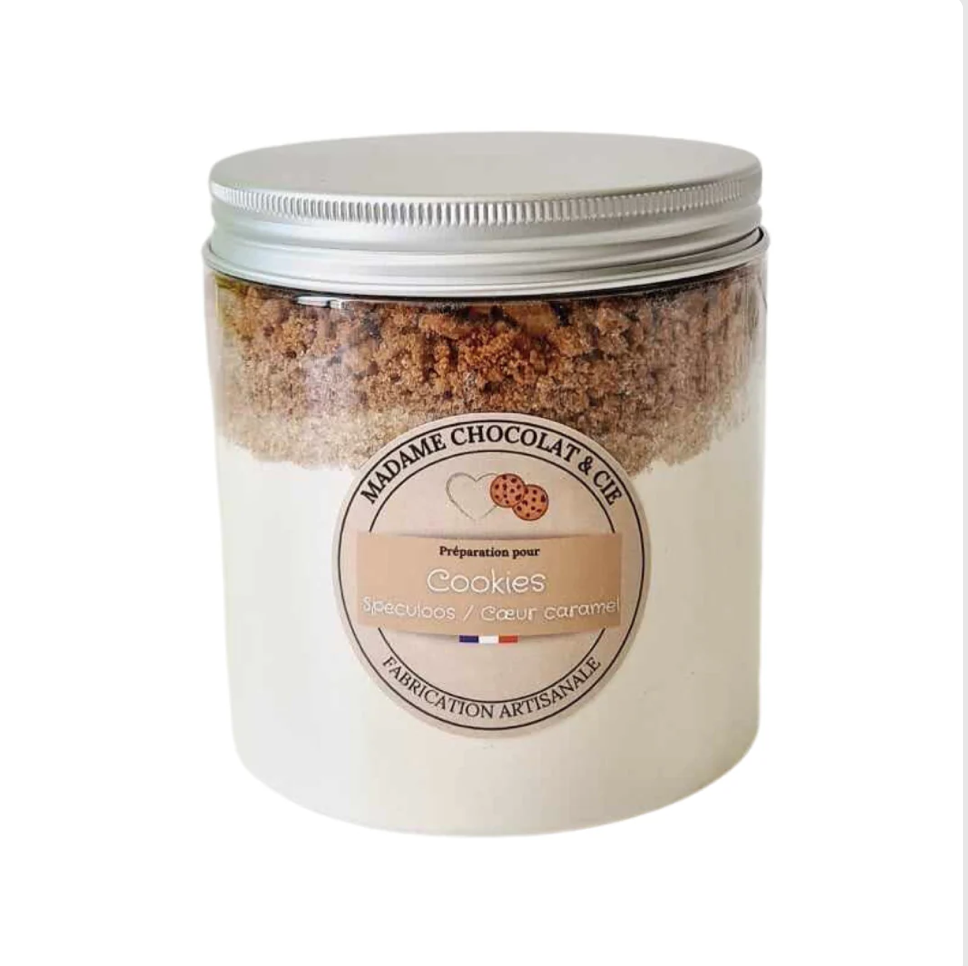Cookie poudre spéculoos/cœur caramel