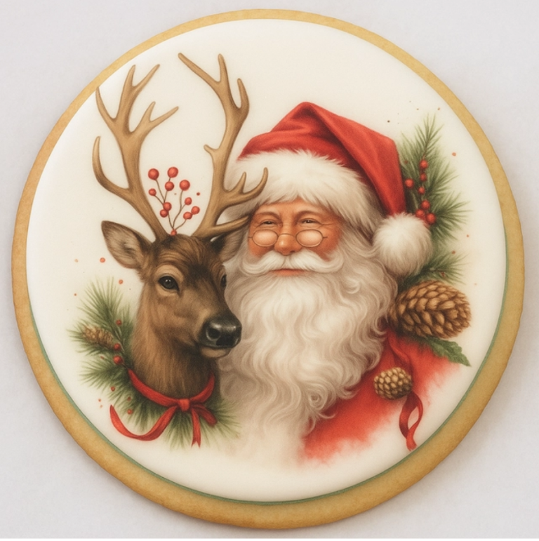 Sablé artisanal décoré - Diamètre environ 10 cm