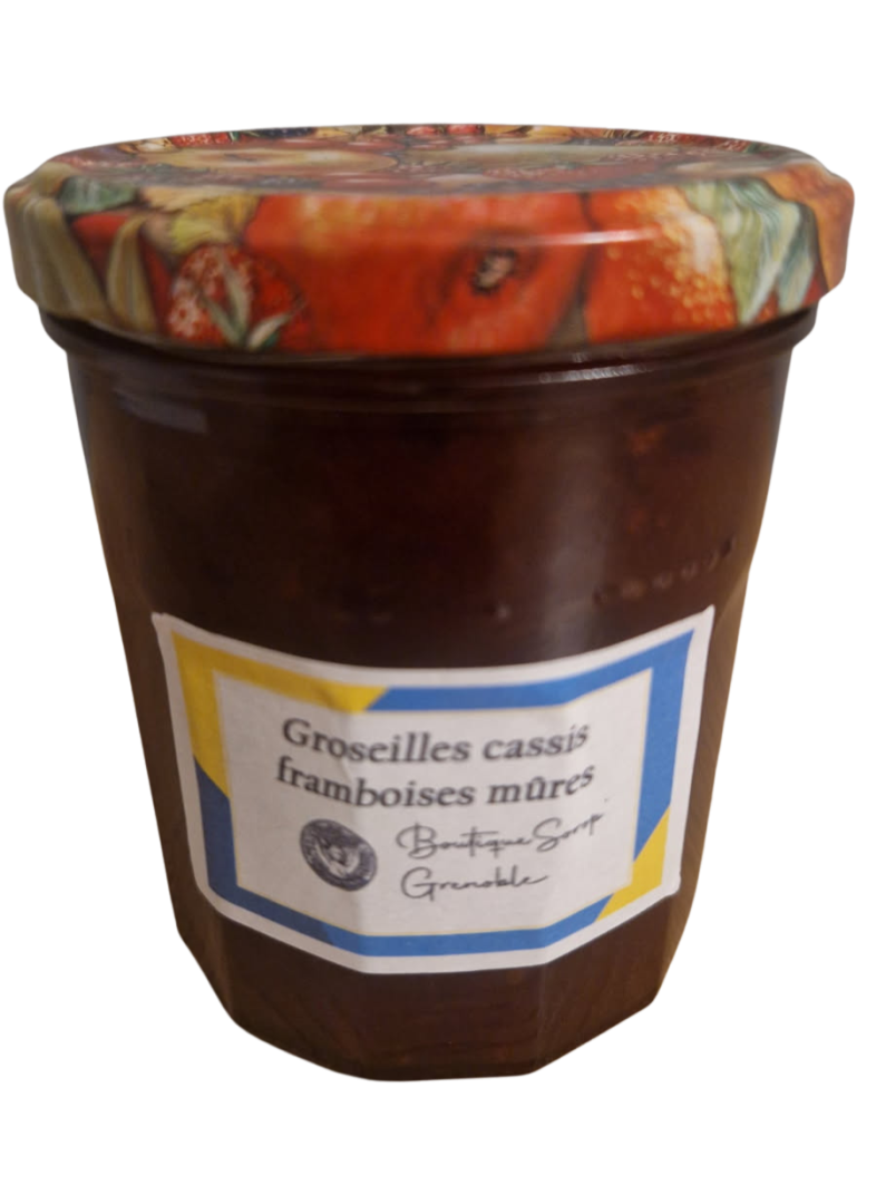 Groseilles cassis framboises mûres