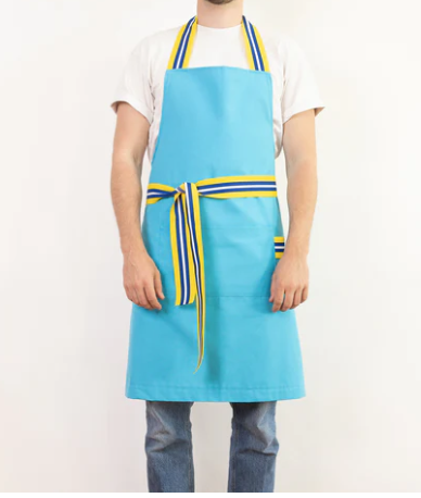 Tablier uni Bleu turquoise