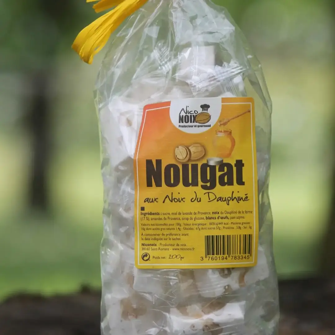 Nougat aux noix du Dauphiné - sachet 200 g